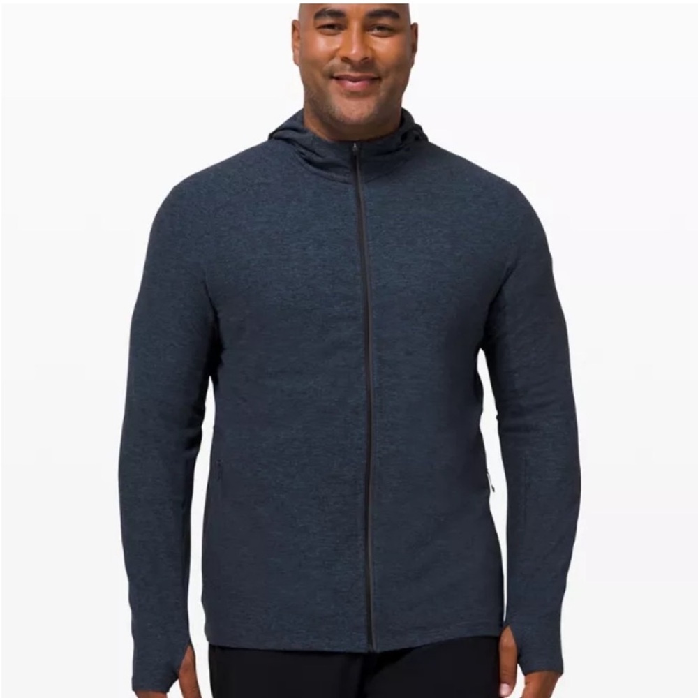 Men's Hooded Full-Zip Jacket - Dark Charcoal